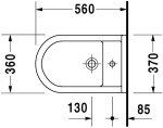 DURAVIT - Starck 3 Stojící bidet s přepadem, bílá 2230100000