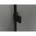 MEXEN/S - Lunar sprchový kout dveře křídlové levá 70 x 70, transparent, černá 834-070-070-70-00-L