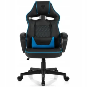 SENSE7 Knight černo-modrá / Herní židle / umělá kůže / nastavitelná / pojezdová kolečka / nosnost 120 kg (5907783039713)
