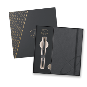 Dárková kazeta Parker IM Monochrome Titanium - sada kuličkové pero a zápisník