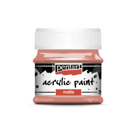 Pentart Matte akrylová barva 50 ml červená koralová