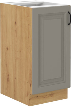 Spodní skříňka Stilo 40 D 1F BB Barva korpusu: Dub artisan, Barva dvířek: Clay Grey