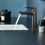 HANSGROHE - Talis E Umyvadlová baterie s výpustí, kartáčovaný černý chrom 71710340