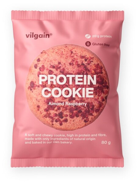 Vilgain Protein Cookie – 12× Mandle a Malina 80 g