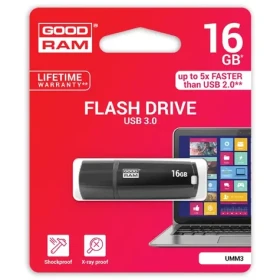 GOODRAM UMM3 16GB černá / Flash disk / USB 3.0 / čtení: 60MBs / zápis: 20MBs (UMM3-0160K0R11)