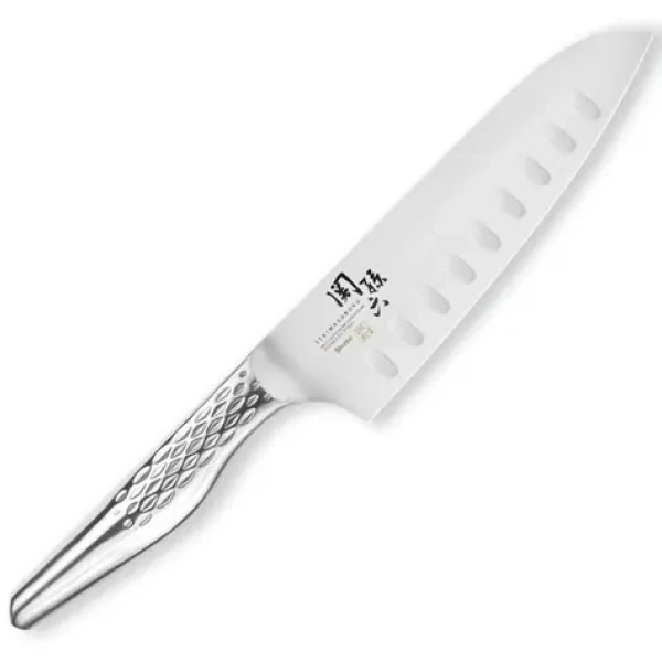 KAI Nůž Santoku Sekimagoroku Shoso 16,5 cm / Duté výbrusy / Nerezová ocel 5CR15MoV / 56 HRC / 134 g (AB-5157)