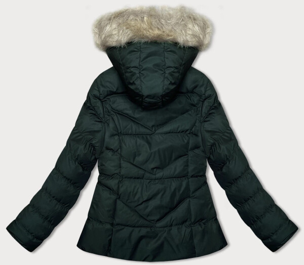 Krátká dámská prošívaná zimní bunda v army barvě J Style (5M3153-136) odstíny zelené S (36)