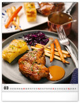 Nástěnný kalendář 2027 Notique Gourmet, 48 × 56 cm
