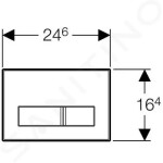 GEBERIT - Sigma50 Ovládací tlačítko splachování, bez výplně 115.788.00.1