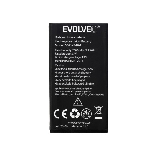 EVOLVEO orig. baterie 2500 mAh pro StrongPhone X5