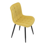 Jídelní židle, žlutá, látka, HC-462 YEL2