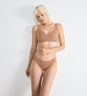 Dámská podprsenka ZERO Feel 2.0 Soft bra - BROWN - sv. hnědá 00CM - SLOGGI BROWN L