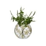 MADAM STOLTZ Skleněná váza Flower Petals, čirá barva, sklo