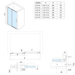 POLYSAN - ALTIS posuvné dveře 1370-1410, výška 2000, čiré sklo AL4115C