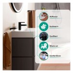 HANSGROHE - Zesis S Umyvadlová baterie s výpustí Push-Open, CoolStart, matná černá 74715670