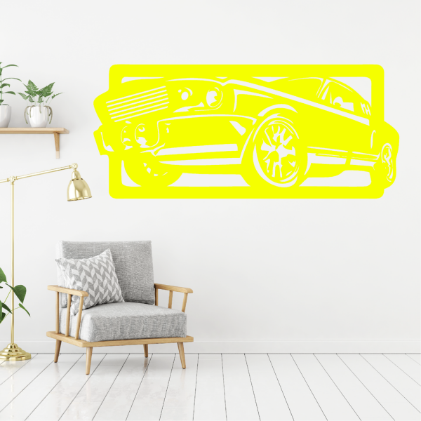 Samolepka Auto Ford Mustang Barva: žlutá, Velikost: 40 x 18 cm