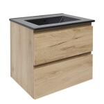 Koupelnová skříňka 2 zásuvková s umyvadlem SAT B-Way 59x50x45 cm dub mat BWAY260OAKU4B BWAY260OAKU4B
