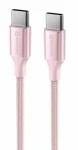 SWISSTEN TEXTILE II datový kabel USB-C - USB-C 1.5m růžová (71528205)