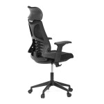 Židle kancelářská, černá MESH, plastový kříž