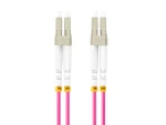 Lanberg FO-LULU-MD41-0100-VT / Optický patch kabel / LC/UPC-LC/UPC / Duplex / OM4 50/125 / 10 m (FO-LULU-MD41-0100-VT)