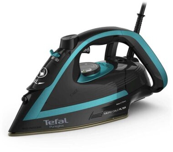 Tefal FV8066E0 Puregliss čeno-modrá / Napařovací žehlička / 3000 W / 50g/min / 270 ml (FV8066E0)