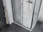 MEXEN/S - Apia obdélníkový sprchový kout 130x90, transparent, chrom + vanička 840-130-090-01-00-4010
