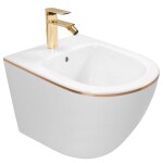 REA - Závěsný bidet Carlo Mini White Gold Edge REA-C6990