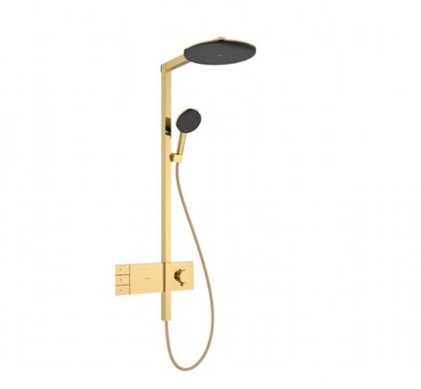 HANSGROHE - Raindance Alive S Sprchový set s termostatem, průměr 30 cm, 3 proudy, leštěný vzhled zlata 24595990
