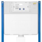 REA/S - Podomítkový WC systém K011A-Q + tlačítka T Brush Gold KPL-E0055