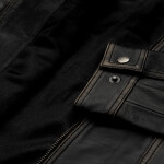 Pánská Kožená Bunda Herresy Rub Off Brixton Černá Velikost: 5XL