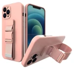 Hurtel Rope Case růžová / Kryt / Xiaomi Poco X3 NFC / gel s poutkem a řetízkem