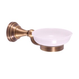 RAV Slezák - MORAVA RETRO - Koupelnový doplněk Mýdlenka keramická, Stará mosaz (Bronz) MKA0300SM MKA0300SM