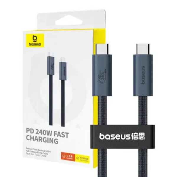 Baseus P10311803111-00 Flash Rychlonabíjecí kabel USB-C (M) - USB-C (M) 1m (240W) černá (P10311803111-00)