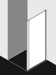 KERMI - Cada XS stříbrná lesk boční stěna 900/2000 čiré sklo s CadaClean CKTWD09020VPK CKTWD09020VPK