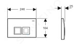 GEBERIT - Delta35 Ovládací tlačítko splachování, matný chrom 115.135.46.5