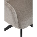 Židle jídelní, taštičkové pružiny v sedáku, 180° otočný mechanismus, lanýžová voděodolná látka, černý kov