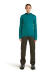 ICEBREAKER Wmns Mer 200 Realfleece Descender LS Zip H, Tidal Teal (vzorek) velikost: S