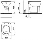 JIKA - Lyra plus Stojící WC, zadní odpad, ploché splachování, bílá H8253860000001