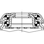 Tente Přístrojové kolečko 100 mm, otočné s brzdou, kuličkové ložisko 1797