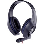 Gembird GHS-05-B Sluchátka On Ear kabelová stereo černá, modrá regulace hlasitosti Gaming