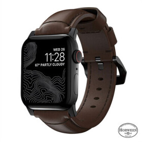 Řemínek Nomad pro Apple Watch Series 7 49mm přírodní kůže hnědý