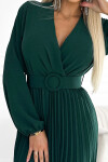 Dámské šaty 504-3 VIVIANA - Numoco basic zelená Univerzální