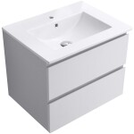 CERANO - Koupelnová skříňka Carole + keramické umyvadlo Todo - bílá matná - 61x50x46,5 CER-476288