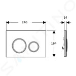 GEBERIT - Sigma21 Ovládací tlačítko splachování, chrom/sklo bílé 115.884.SI.1