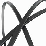 Erga Round, kulaté zrcadlo 60cm, černý rám, ERG-V01-ROUND-6060-BK