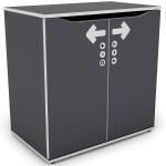 Komoda Matrix 75 2D grafit/bílá