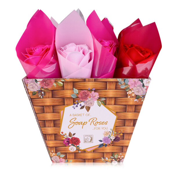 Mýdlový květ růže v dárkovém balení 8g - červená