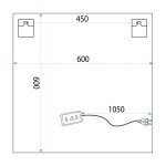Tutumi - Zrcadlo LED 60x60 YH-BL-12 HOM-01513