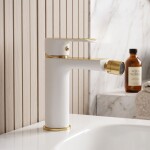 REA - Bidetová baterie Bloom bílá/zlatá REA-B9930