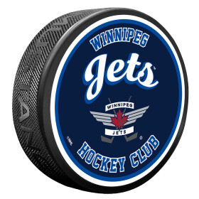 Mustang Puk Winnipeg Jets NHL Retro Script